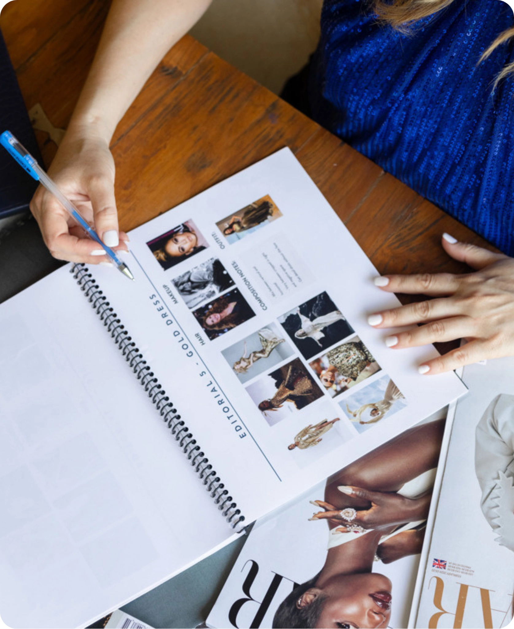 Magazine flat-lay photo